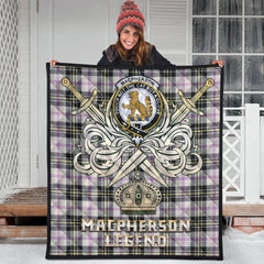 MacPherson Dress Ancient Tartan Crest Legend Gold Royal Premium Quilt