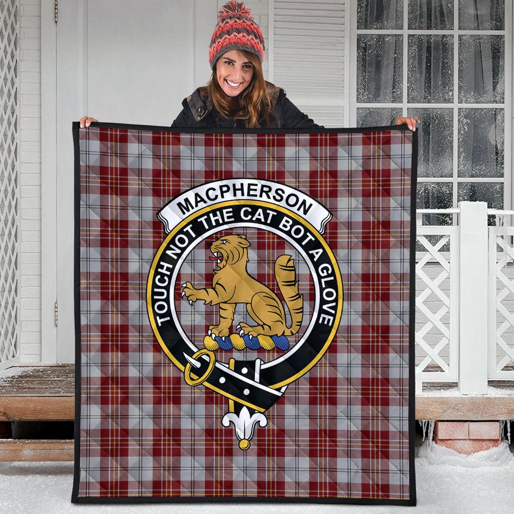 MacPherson Dress Burgundy Tartan Crest Quilt