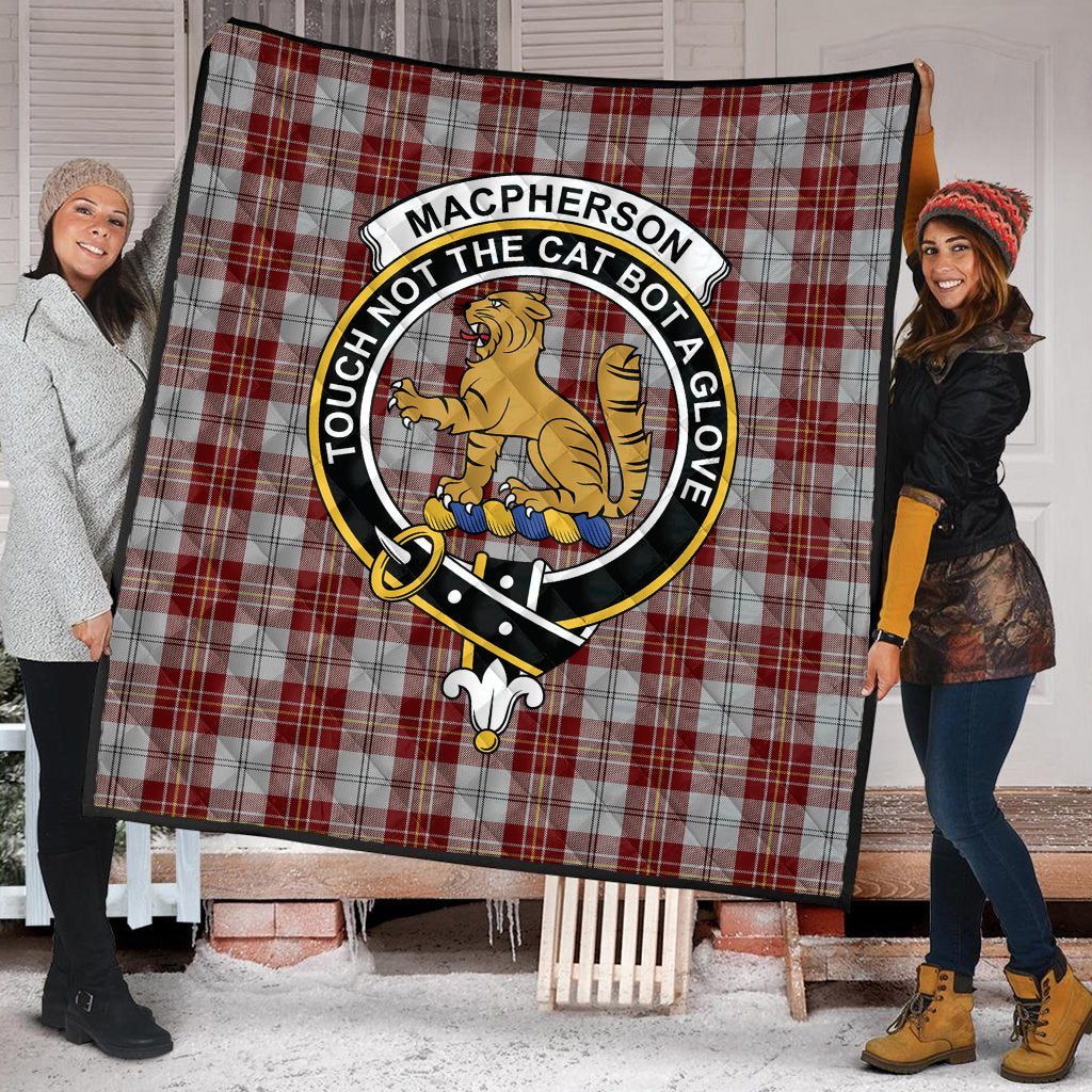 MacPherson Dress Burgundy Tartan Crest Quilt