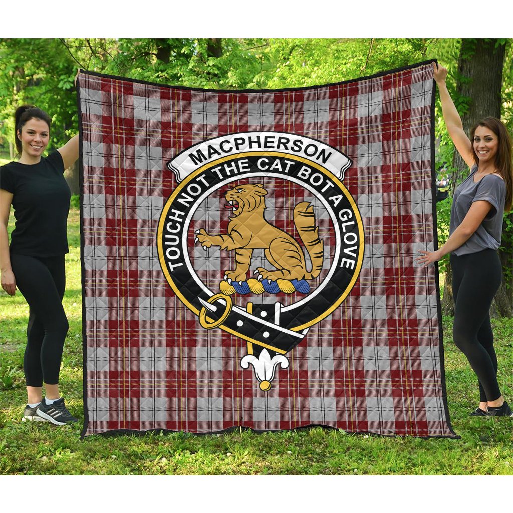 MacPherson Dress Burgundy Tartan Crest Quilt