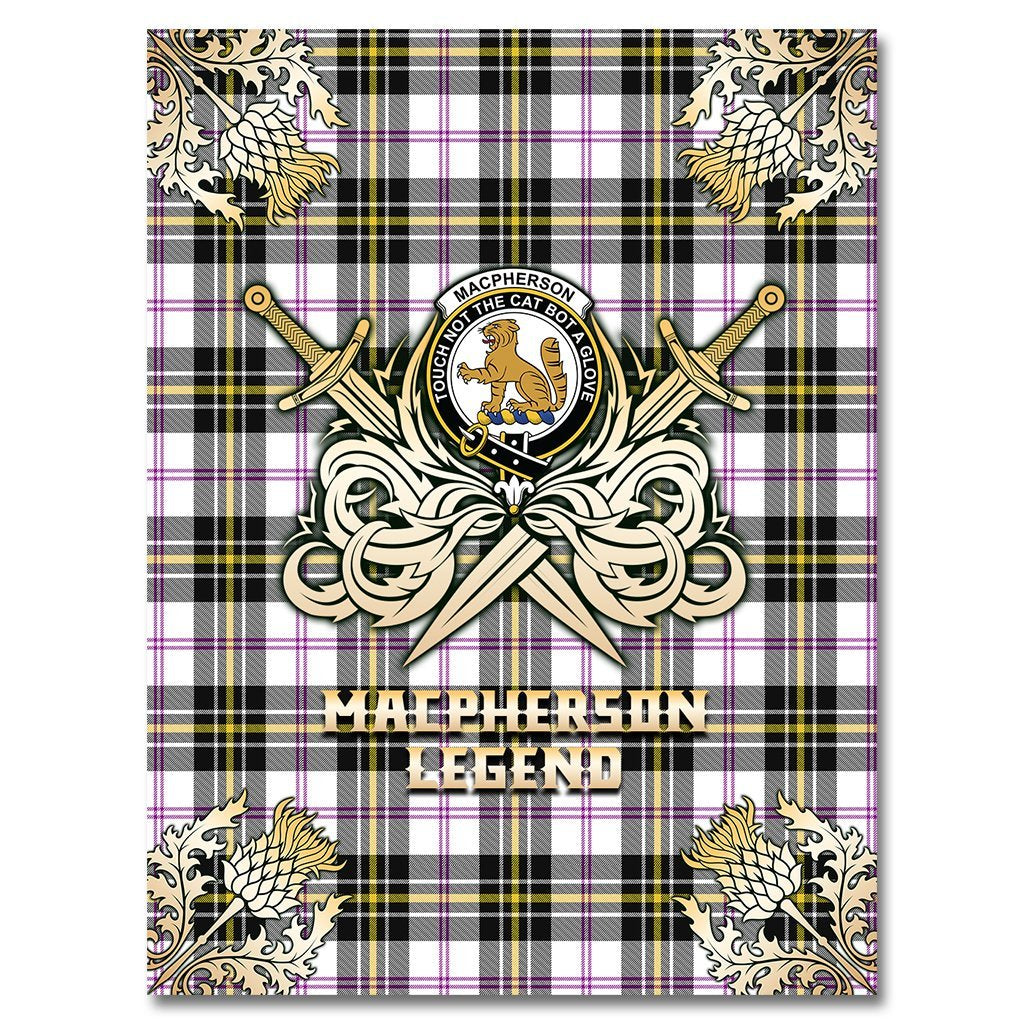 MacPherson Dress Modern Tartan Gold Courage Symbol Blanket
