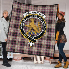 MacPherson Hunting Ancient Tartan Crest Quilt