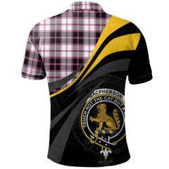 MacPherson Hunting Modern Tartan Polo Shirt - Royal Coat Of Arms Style