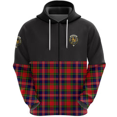 MacPherson Modern Clan Half Of Tartan Zipper Hoodie