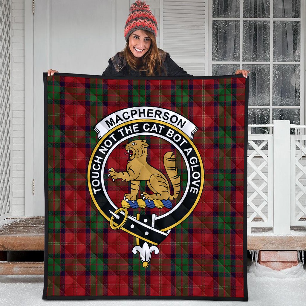 MacPherson of Cluny Tartan Crest Quilt