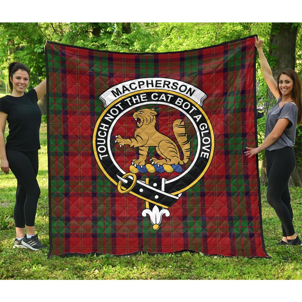 MacPherson of Cluny Tartan Crest Quilt