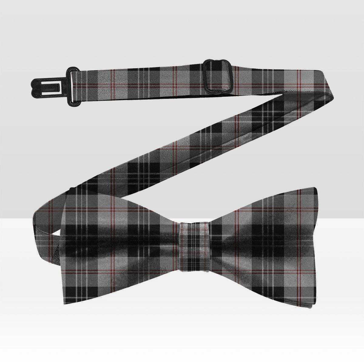 MacPherson Of Cluny Black And White Tartan Bow Tie
