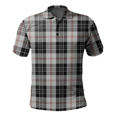 MacPherson of Cluny Black and White Tartan Polo Shirt