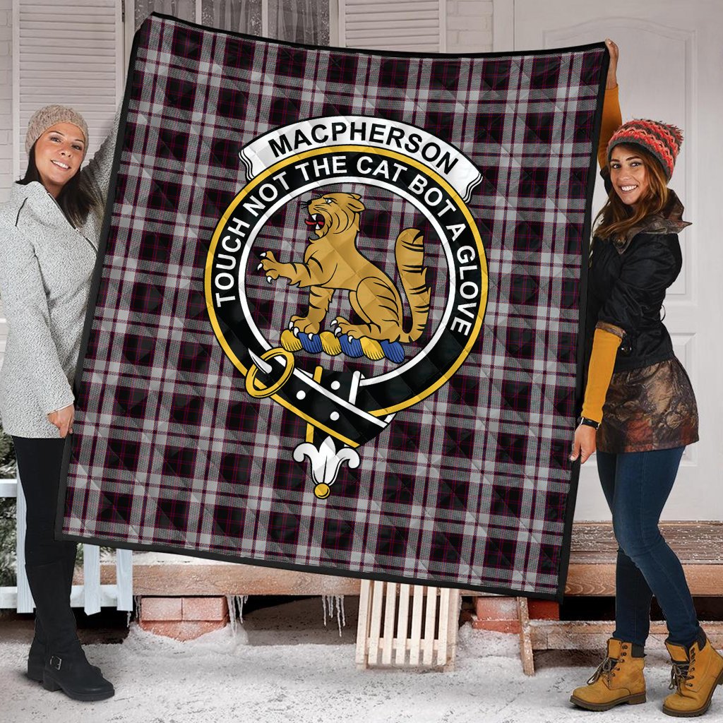 MacPherson of Pitmain Tartan Crest Quilt