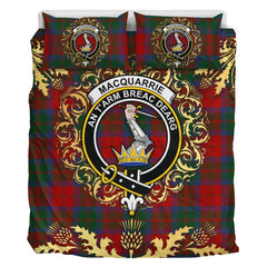MacQuarrie 02 Tartan Crest Bedding Set - Golden Thistle Style