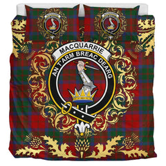 MacQuarrie 02 Tartan Crest Bedding Set - Golden Thistle Style