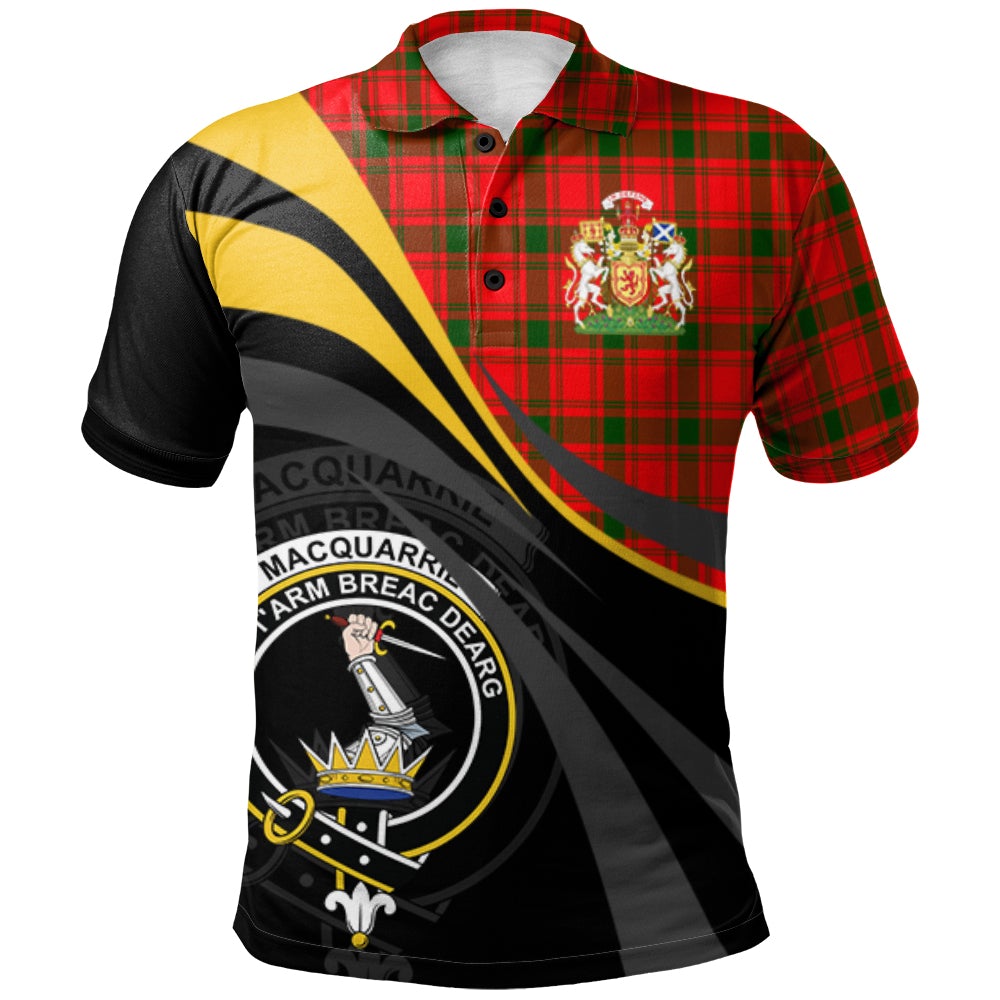 MacQuarrie Modern Tartan Polo Shirt - Royal Coat Of Arms Style