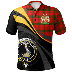 MacQuarrie Modern Tartan Polo Shirt - Royal Coat Of Arms Style