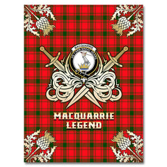 MacQuarrie Modern Tartan Gold Courage Symbol Blanket