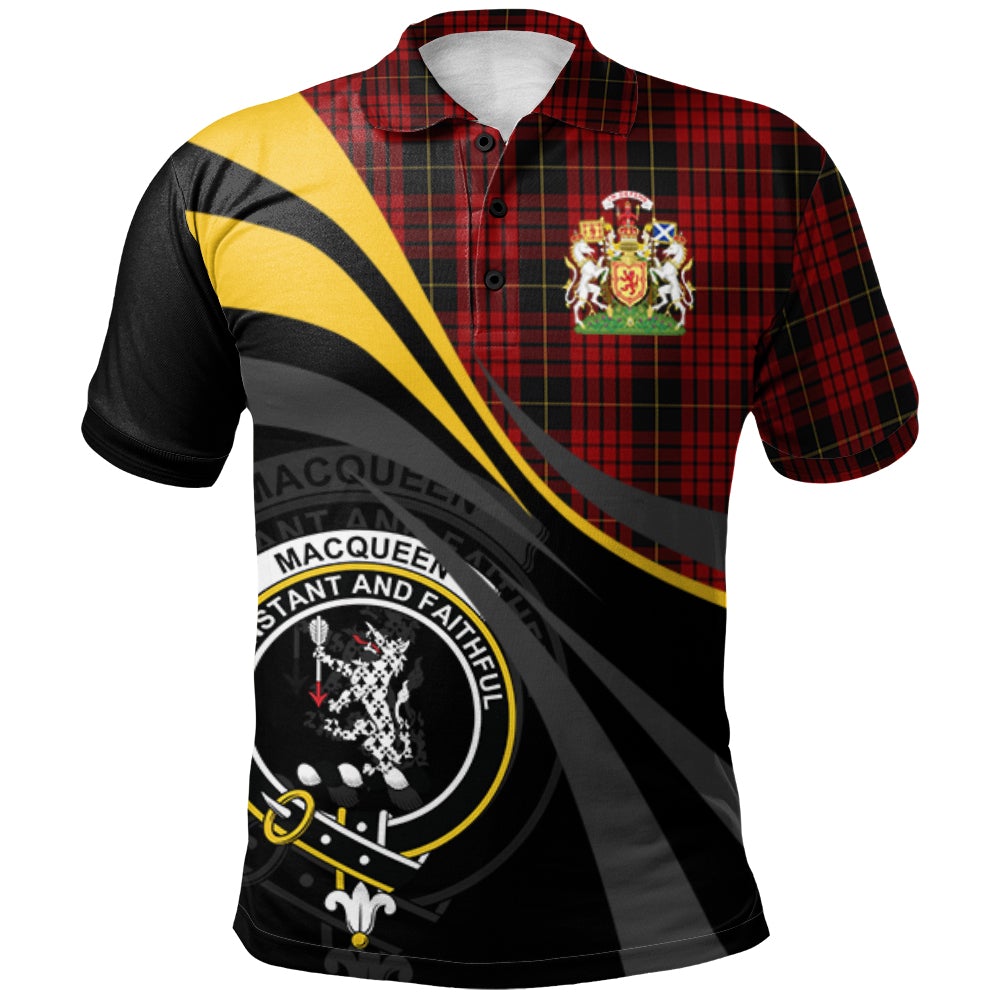 MacQueen Tartan Polo Shirt - Royal Coat Of Arms Style