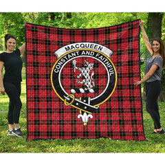 MacQueen Modern Tartan Crest Quilt