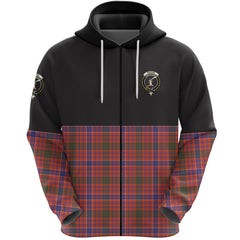 MacRae Ancient Clan Half Of Tartan Zipper Hoodie