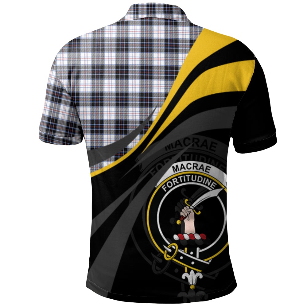 MacRae Dress Modern Tartan Polo Shirt - Royal Coat Of Arms Style