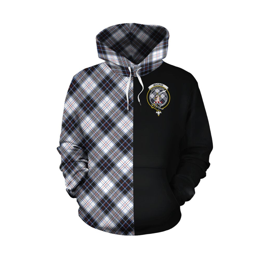 MacRae Dress Modern Tartan Hoodie Half of Me - Cross Style