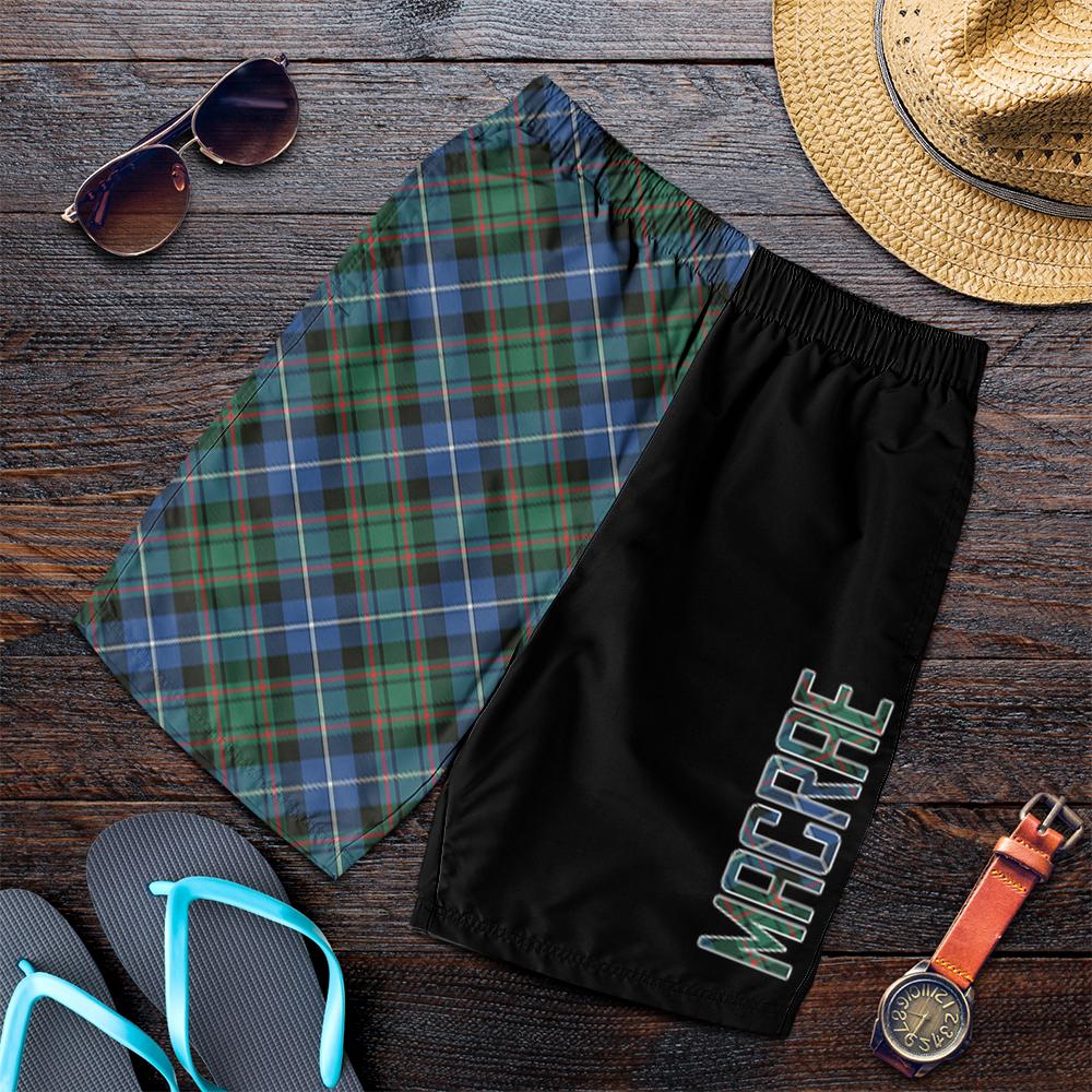 MacRae Hunting Ancient Tartan Crest Men's Short - Cross Style