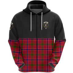 MacRae Modern Clan Half Of Tartan Zipper Hoodie