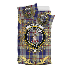 MacRae of Conchra 03 Tartan Crest Bedding Set - Golden Thistle Style
