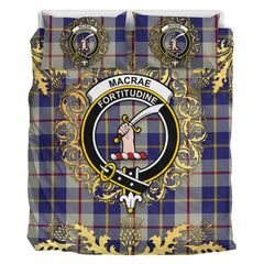 MacRae of Conchra 03 Tartan Crest Bedding Set - Golden Thistle Style