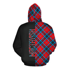 MacTavish Modern Tartan Hoodie Half of Me - Cross Style
