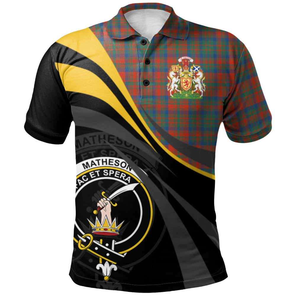 Matheson Ancient Tartan Polo Shirt - Royal Coat Of Arms Style