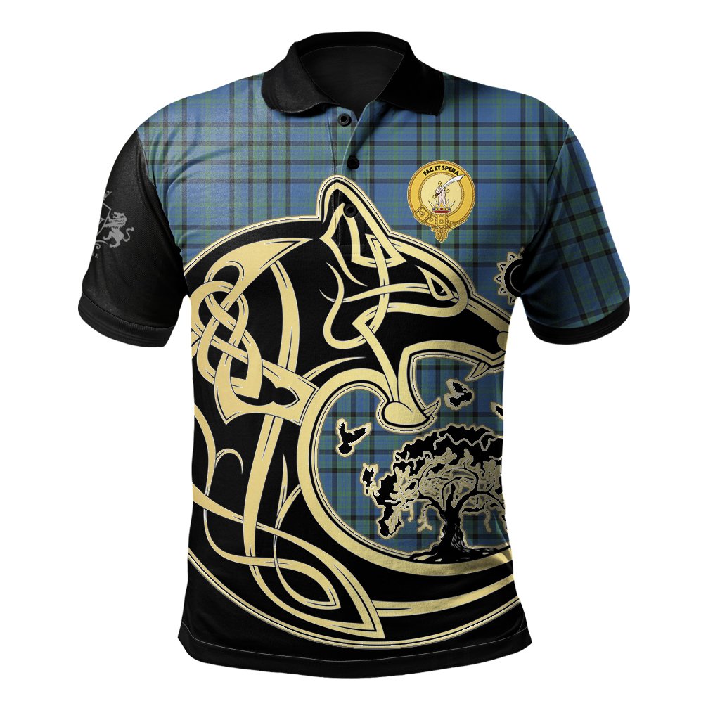 Matheson Hunting Ancient Tartan Polo Shirt Viking Wolf