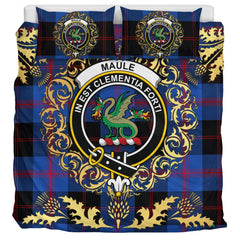 Maule Tartan Crest Bedding Set - Golden Thistle Style
