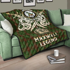Maxwell Hunting Tartan Crest Legend Gold Royal Premium Quilt