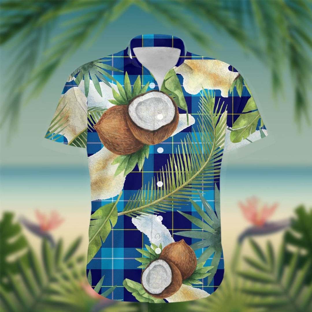 McKerrell Tartan Hawaiian Shirt Hibiscus, Coconut, Parrot, Pineapple - Tropical Garden Shirt