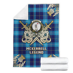 McKerrell Tartan Gold Courage Symbol Blanket