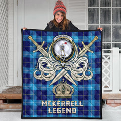 McKerrell Tartan Crest Legend Gold Royal Premium Quilt