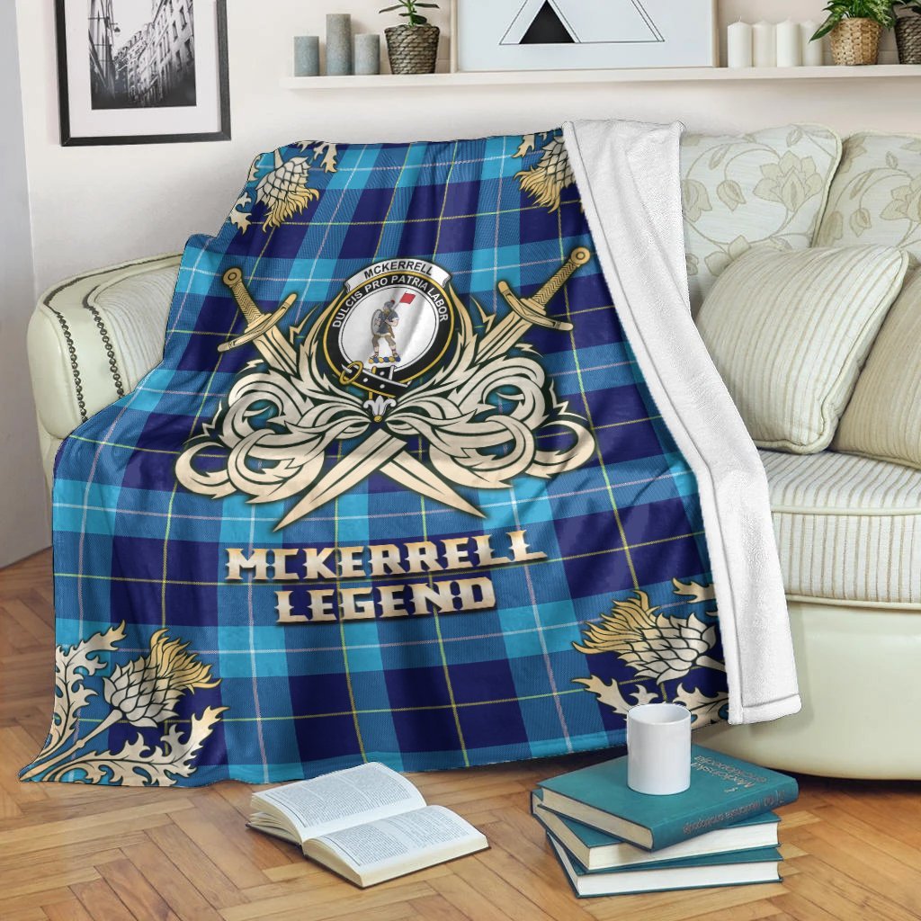 McKerrell Tartan Gold Courage Symbol Blanket