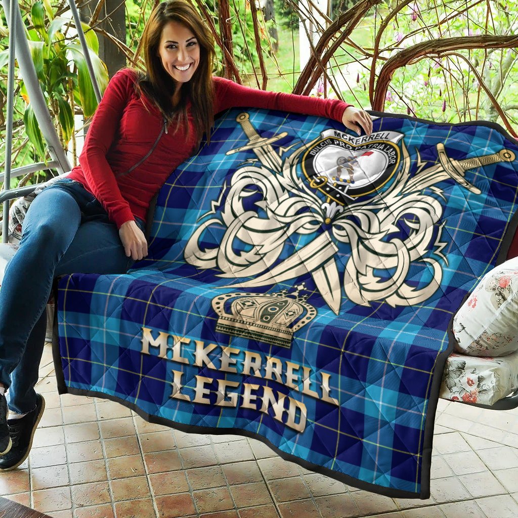 McKerrell Tartan Crest Legend Gold Royal Premium Quilt