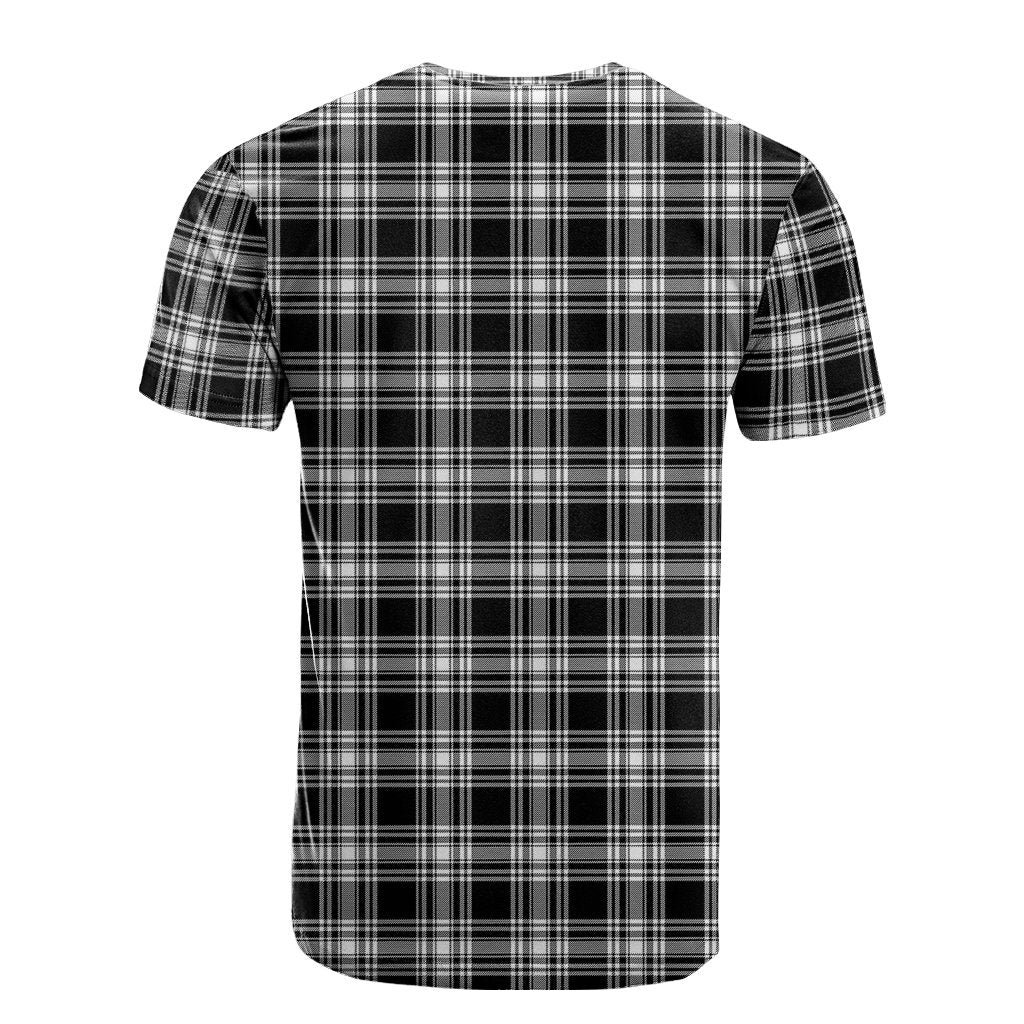 Menzies Black _ White Modern Tartan T-Shirt
