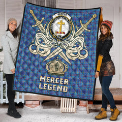 Mercer Modern Tartan Crest Legend Gold Royal Premium Quilt
