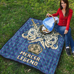 Mercer Modern Tartan Crest Legend Gold Royal Premium Quilt