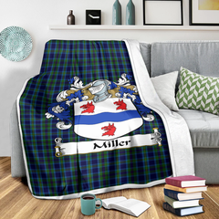 Miller Tartan Coat Of Arms Blanket - 3 Sizes