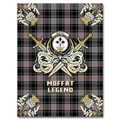 Moffat Modern Tartan Gold Courage Symbol Blanket