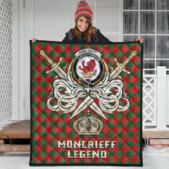 Moncrieff Tartan Crest Legend Gold Royal Premium Quilt