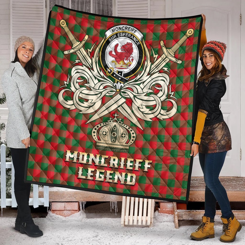 Moncrieff Tartan Crest Legend Gold Royal Premium Quilt