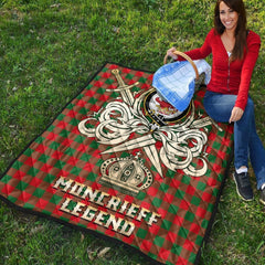 Moncrieff Tartan Crest Legend Gold Royal Premium Quilt
