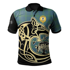 Montgomery Ancient Tartan Polo Shirt Viking Wolf