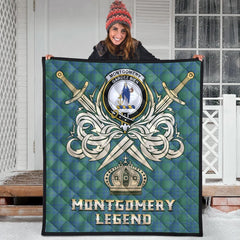 Montgomery Ancient Tartan Crest Legend Gold Royal Premium Quilt