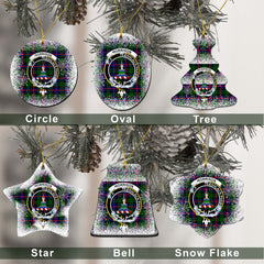 Morrison Tartan Christmas Ceramic Ornament - Snow Style