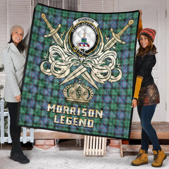 Morrison Ancient Tartan Crest Legend Gold Royal Premium Quilt
