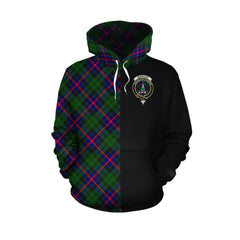 Morrison Modern Tartan Hoodie Half of Me - Cross Style